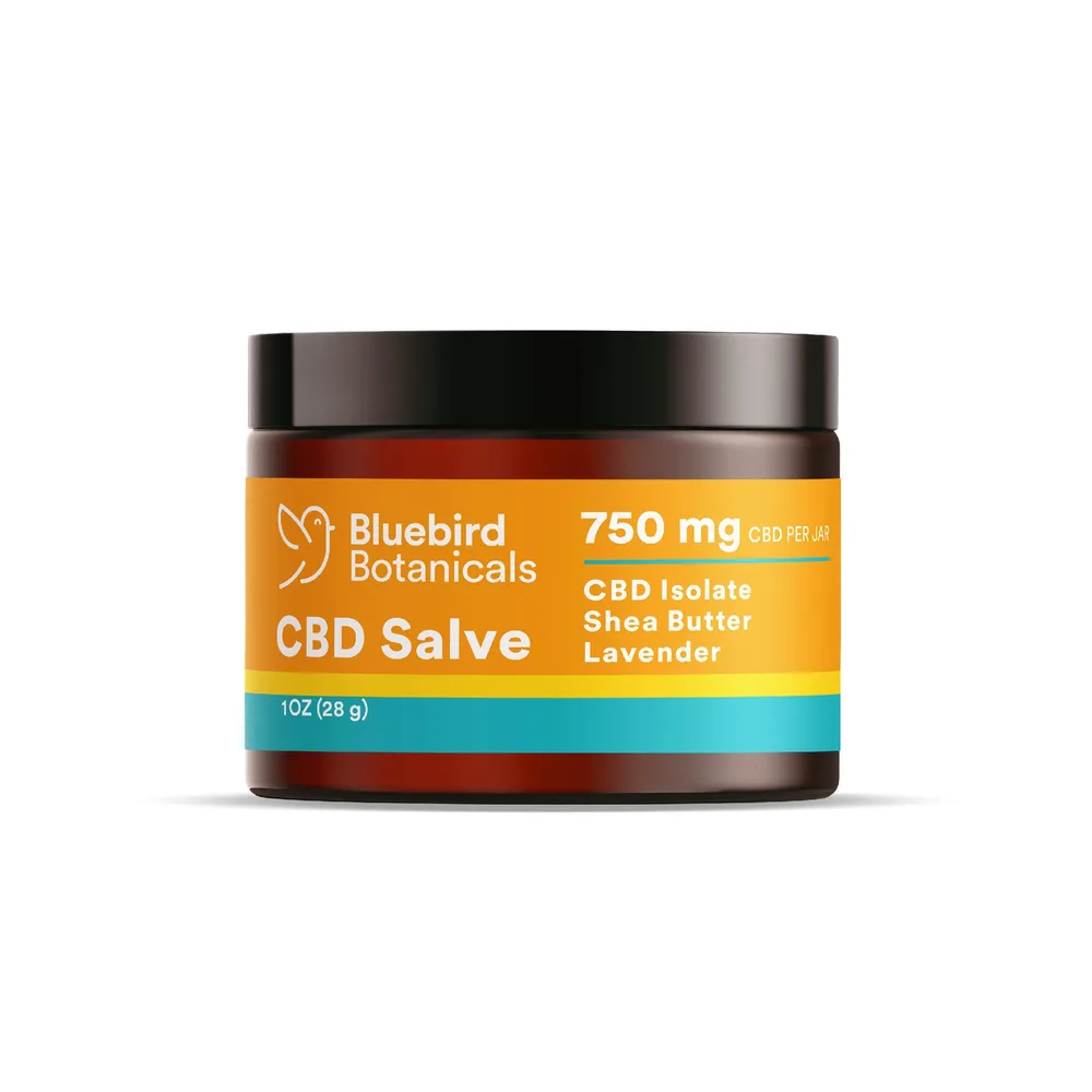 Bluebird Botanicals, CBD Salve, Isolate THC-Free, 1oz, 750mg CBD