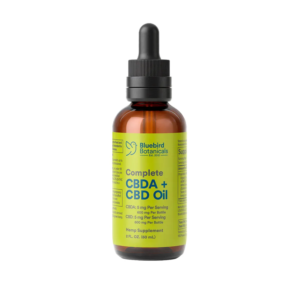 Bluebird Botanicals, Complete CBD + CBDA Oil, Full Spectrum, 2fl oz, 1200mg CBD