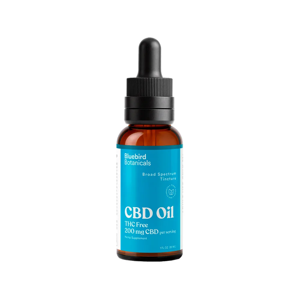 Bluebird Botanicals, Max Strength CBD Oil 200mg, Broad Spectrum THC-Free, 1fl oz, 6000mg CBD
