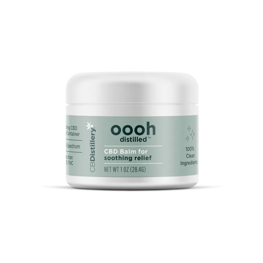 CBDistillery, Oooh Distilled CBD Balm for Soothing Relief, Full Spectrum, 1oz, 500mg CBD