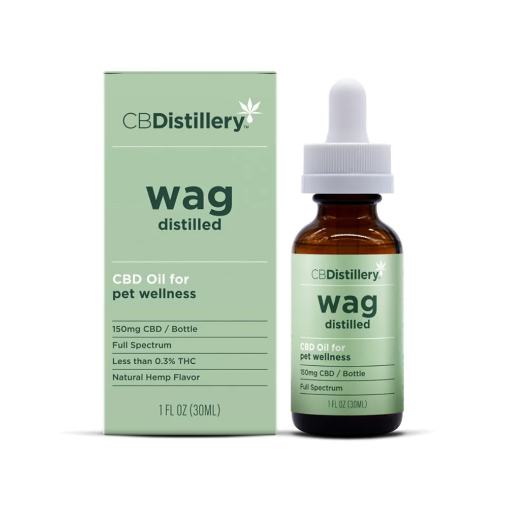CBDistillery, Wag Distilled CBD Oil for Pet Wellness, Full Spectrum, 1fl oz, 150mg CBD