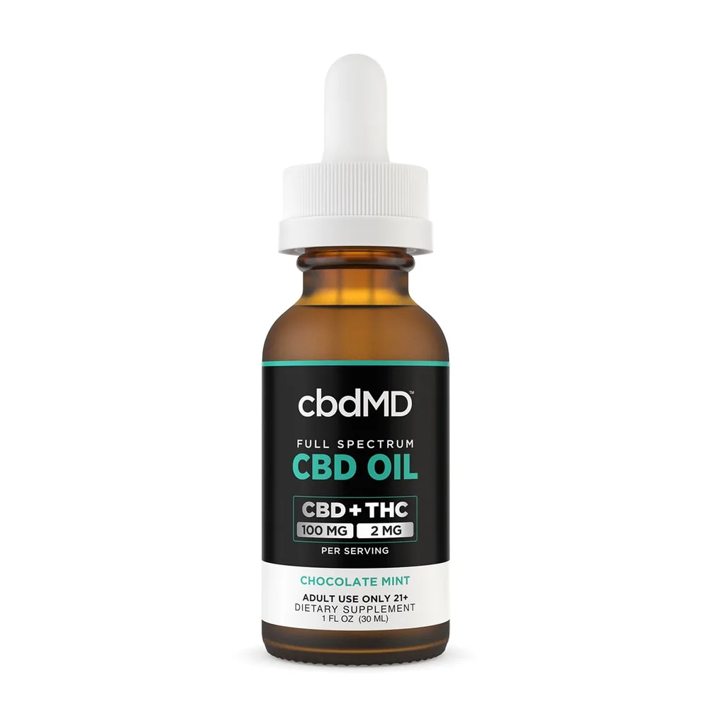 cbdMD, CBD Oil Tincture, Full Spectrum, Chocolate Mint, 1fl oz, 3000mg CBD