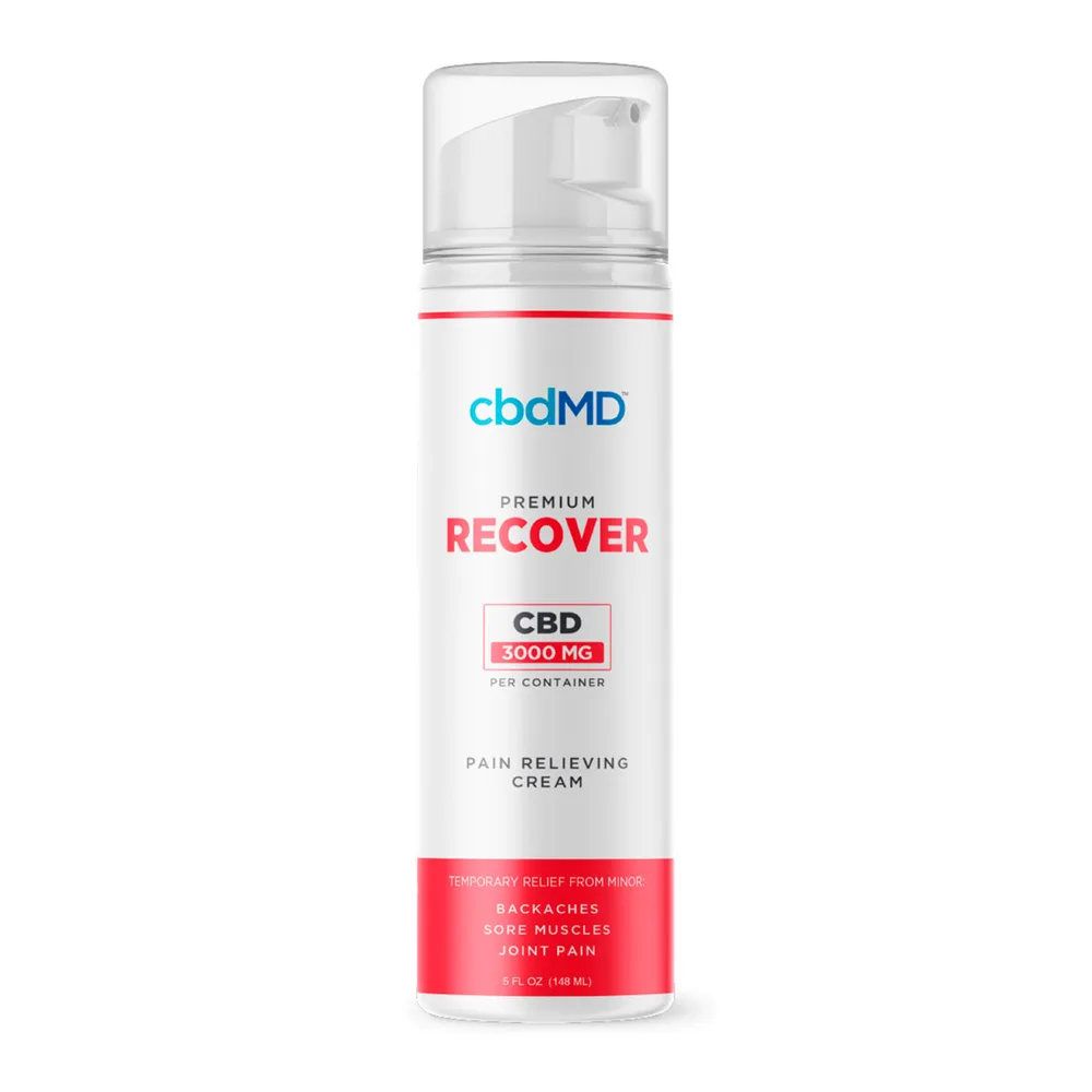 cbdMD, CBD Recover Pump, Broad Spectrum THC-Free, 5fl oz, 3000mg CBD