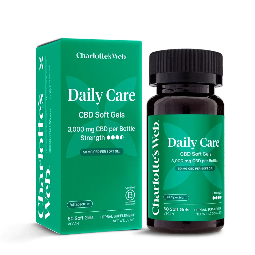 Charlotte’s Web, 50mg CBD Soft Gels, Full Spectrum, 60ct, 3000mg CBD