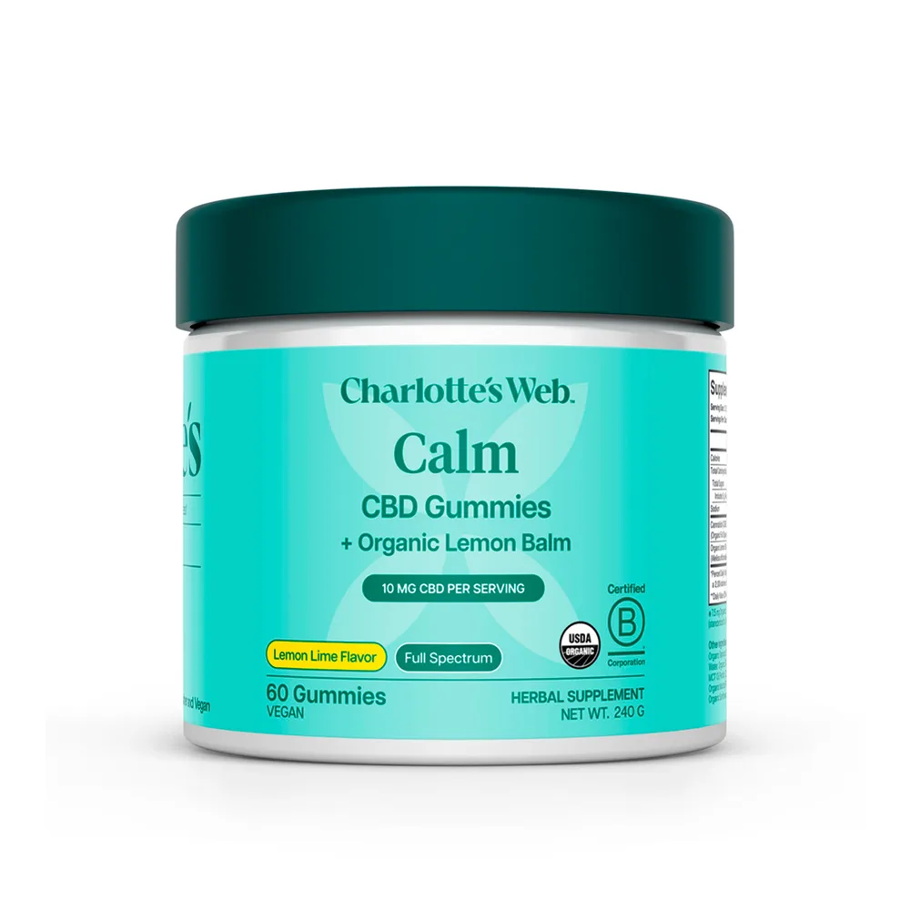 Charlotte's Web, 10mg CBD Gummies: Calm, Full Spectrum, Lemon Lime, 60ct, 300mg CBD
