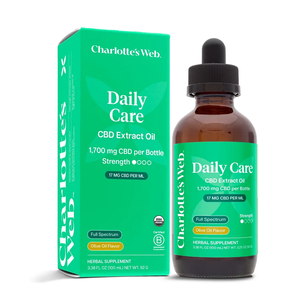 Charlotte's Web, CBD Oil 17mg, Olive Oil Natural, Full Spectrum, 3.38fl oz, 1700mg CBD