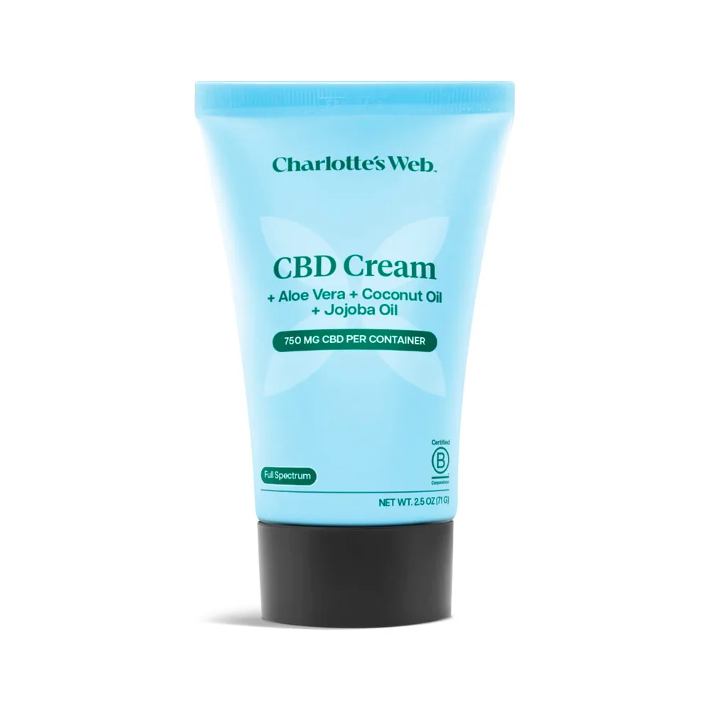 Charlotte’s Web, Hemp-Infused Cream with CBD, Full Spectrum, 2.5oz, 750mg CBD