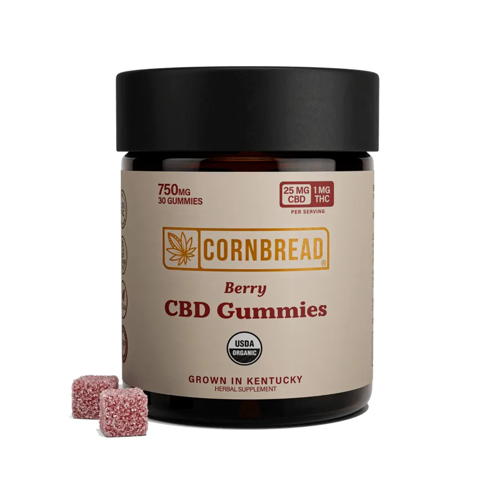 Cornbread Hemp, CBD Gummies, Berry, Full Spectrum, 30ct, 30mg THC + 750mg CBD