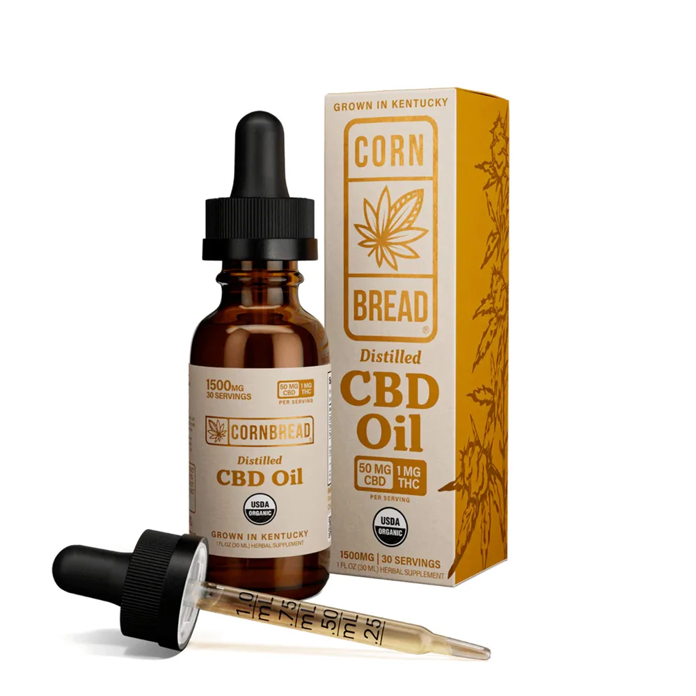 Cornbread Hemp, Distilled CBD Oil, Full Spectrum, 1fl oz, 30mg THC + 1500mg CBD