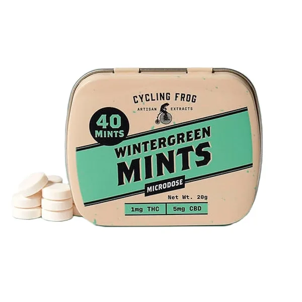 Cycling Frog, THC + CBD Mints, Wintergreen, Full Spectrum, 40ct, 40mg THC + 200mg CBD