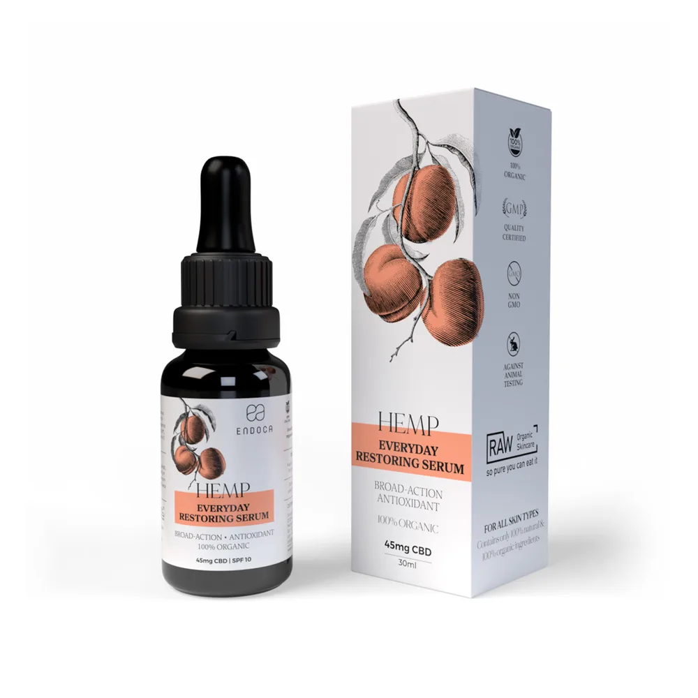 Endoca, Everyday Restoring CBD Serum, Broad Spectrum THC-Free, 1fl oz, 45mg CBD