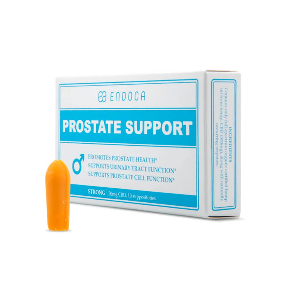 Endoca, Prostate CBD Suppositories, 50mg Strong, Full Spectrum, 10ct, 500mg CBD