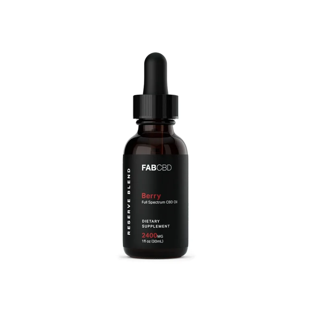 Fab CBD, CBD Oil, Berry, Full Spectrum, 1fl oz, 2400mg CBD