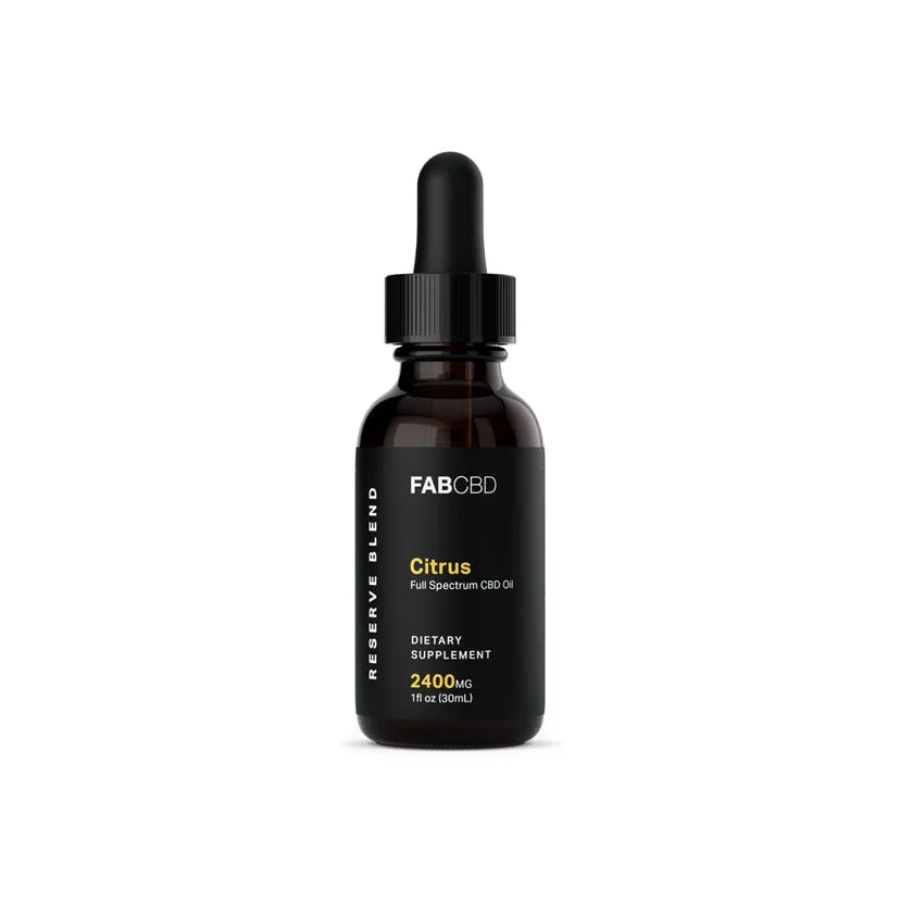 Fab CBD, CBD Oil, Citrus, Full Spectrum, 1fl oz, 2400mg CBD