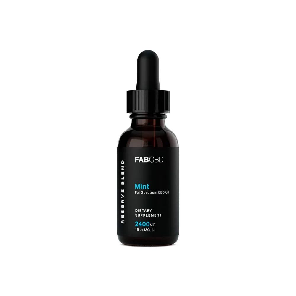 Fab CBD, CBD Oil, Mint, Full Spectrum, 1fl oz, 2400mg CBD