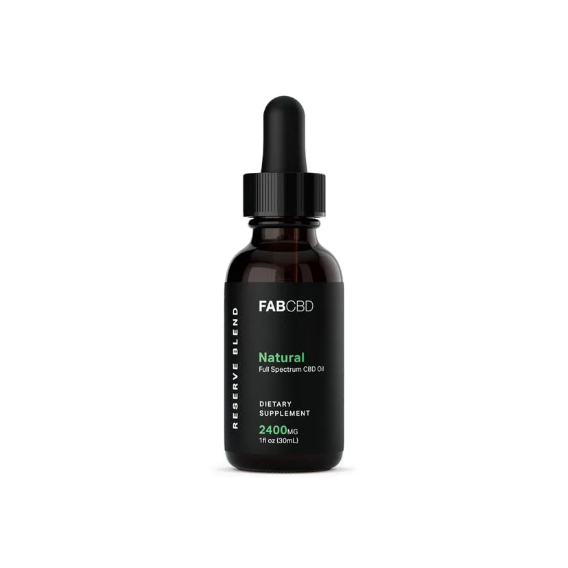 Fab CBD, CBD Oil, Natural, Full Spectrum, 1fl oz, 2400mg CBD