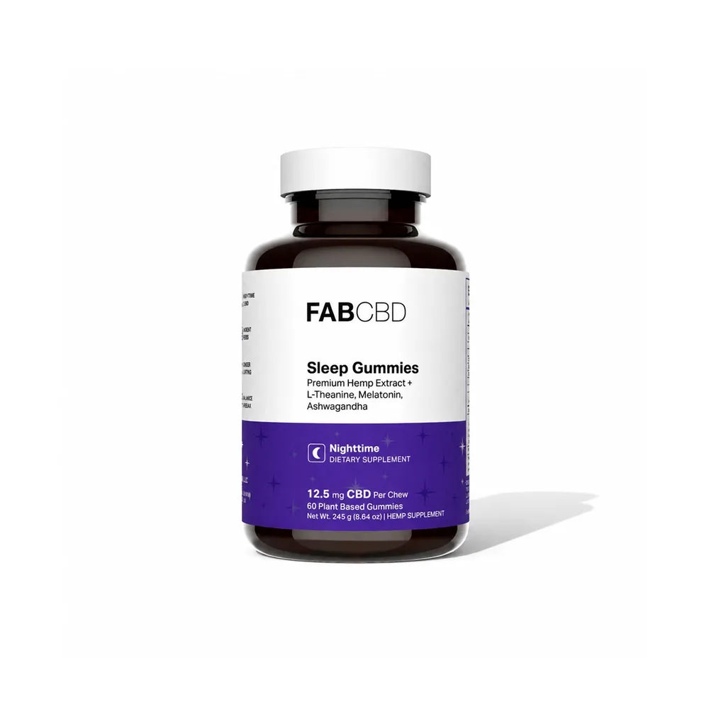 Fab CBD, Sleep CBD Gummies, Acai, Broad Spectrum THC-Free, 60ct, 750mg CBD