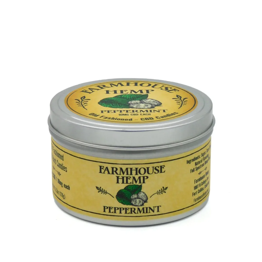 Farmhouse Hemp, CBD Hard Candy, Peppermint, Full Spectrum, 30ct, 300mg CBD