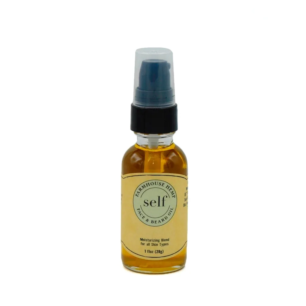 Farmhouse Hemp, Face &amp; Beard CBD Oil Moisturizing Blend, Full Spectrum, 1fl oz, 75mg CBD