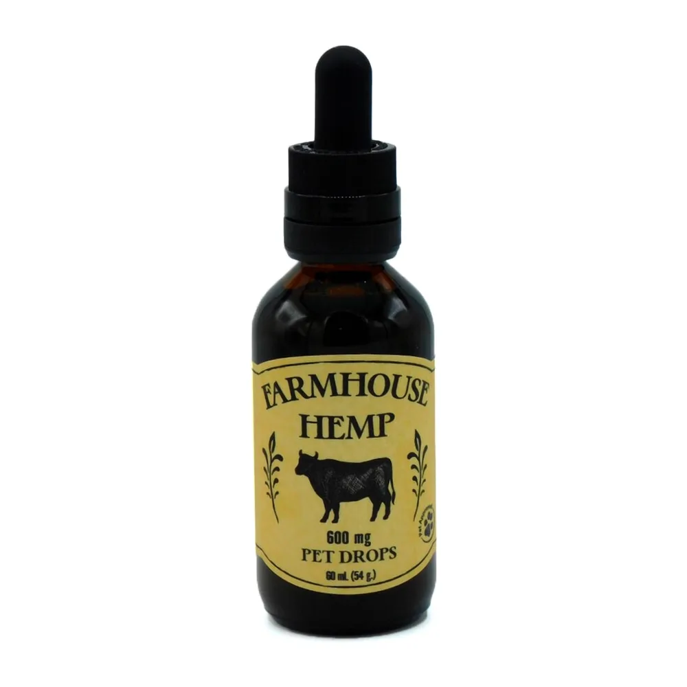 Farmhouse Hemp, Pet Drops CBD Oil, Beef, Full Spectrum, 2fl oz, 600mg CBD