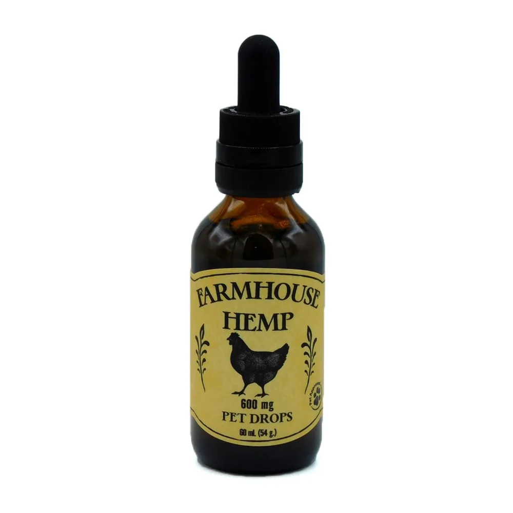 Farmhouse Hemp, Pet Drops CBD Oil, Chicken, Full Spectrum, 2fl oz, 600mg CBD