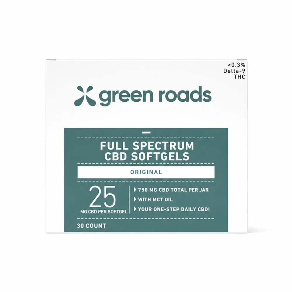 Green Roads, CBD Softgels, Full Spectrum, 30ct, 750mg CBD