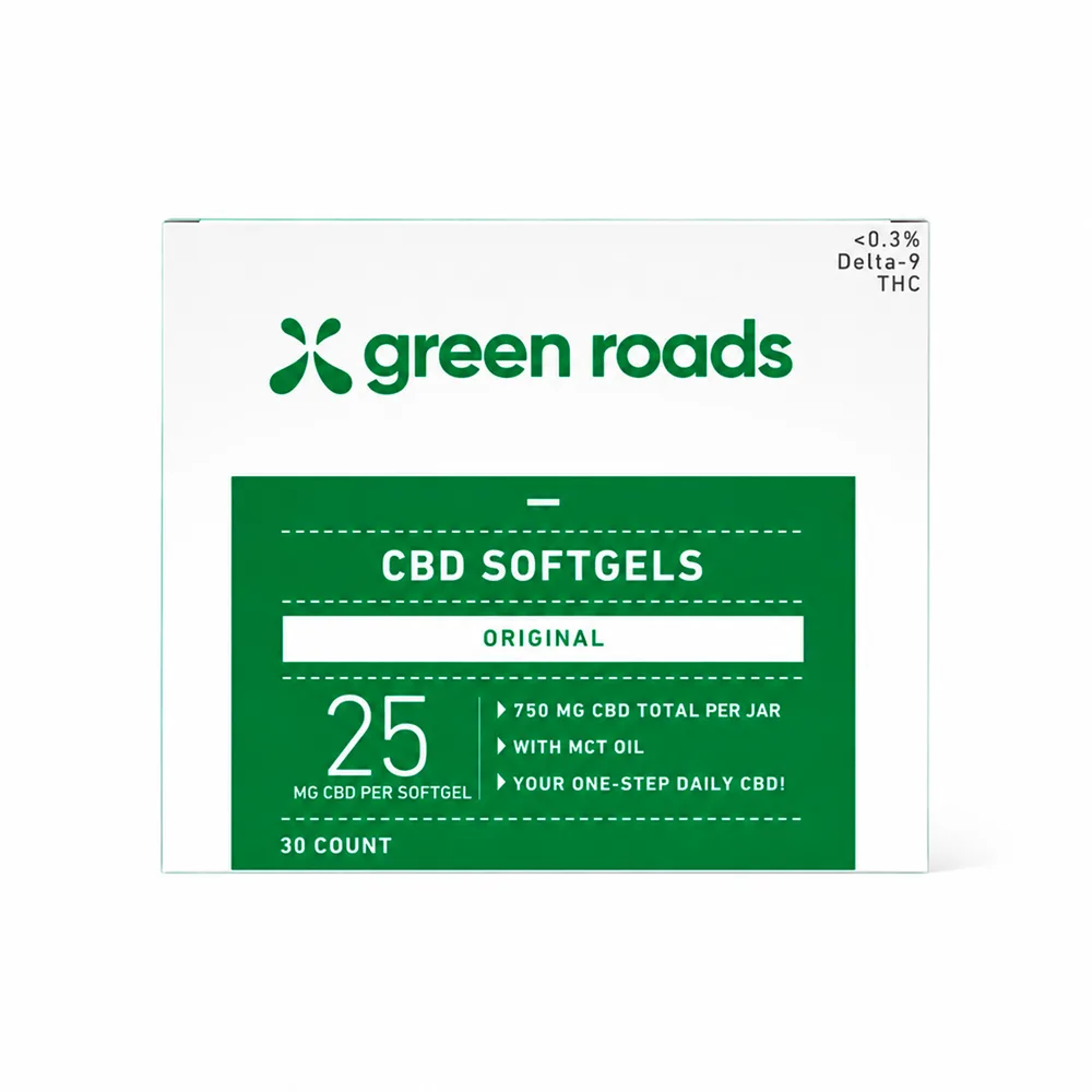 Green Roads, CBD Softgels, Isolate THC-Free, 30ct, 750mg CBD