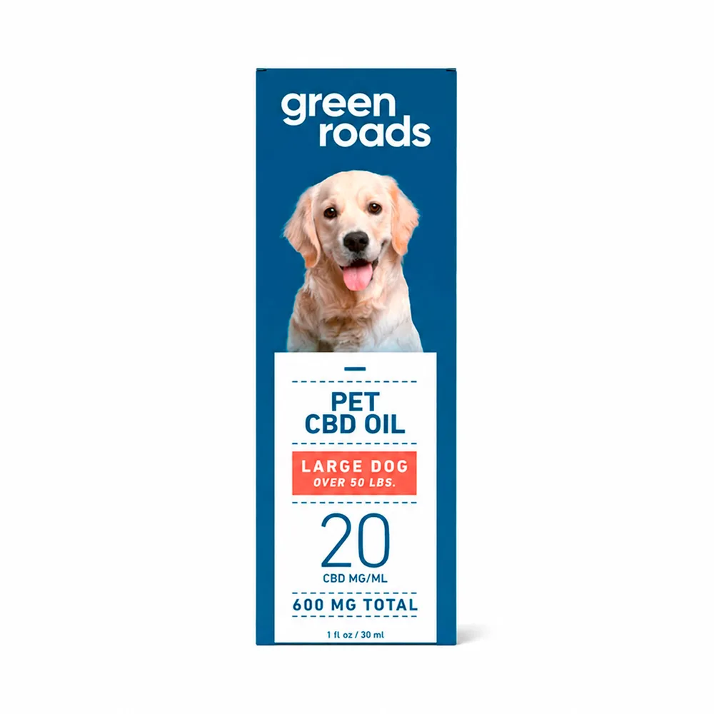 Green Roads, Pet CBD Drops Large Dog, Broad Spectrum THC-Free, 1fl oz, 20MG/ML, 600mg CBD