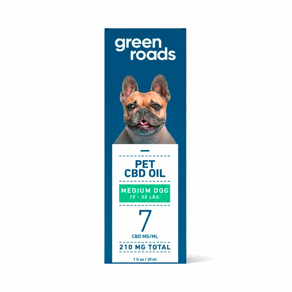 Green Roads, Pet CBD Oil Drops Medium Dog, Broad Spectrum THC-Free, 1fl oz, 210mg CBD