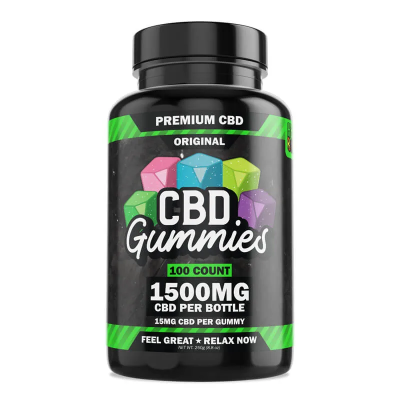 Hemp Bombs, Original CBD Gummies, Isolate THC-Free, 100ct, 1500mg CBD