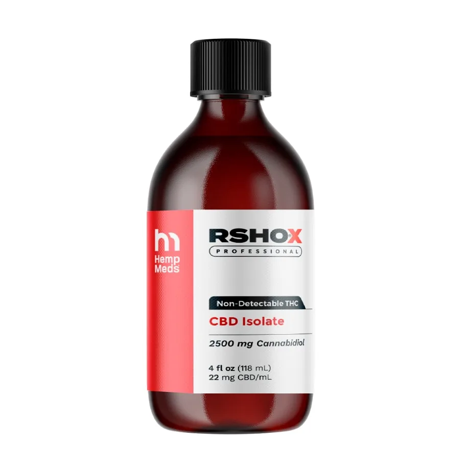 HempMeds, RSHO-X CBD Oil Isolate THC-Free Liquid, 4fl oz, 2500mg CBD
