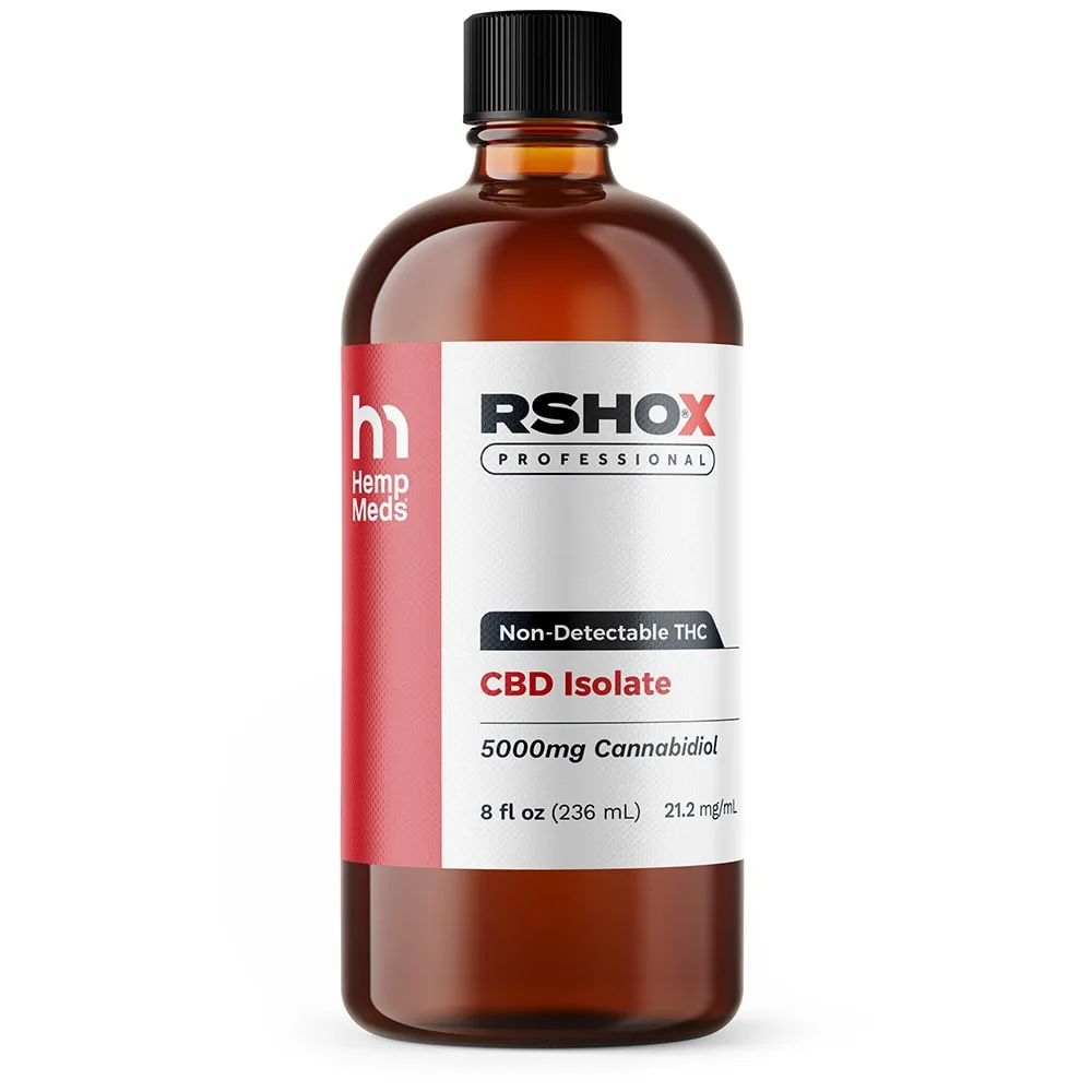 HempMeds, RSHO-X CBD Oil Isolate THC-Free Liquid, 8fl oz, 5000mg CBD