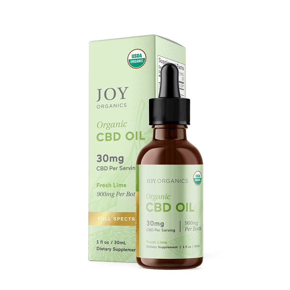 Joy Organics, Fresh Lime Organic CBD Tincture, Full Spectrum, 1fl oz, 900mg CBD