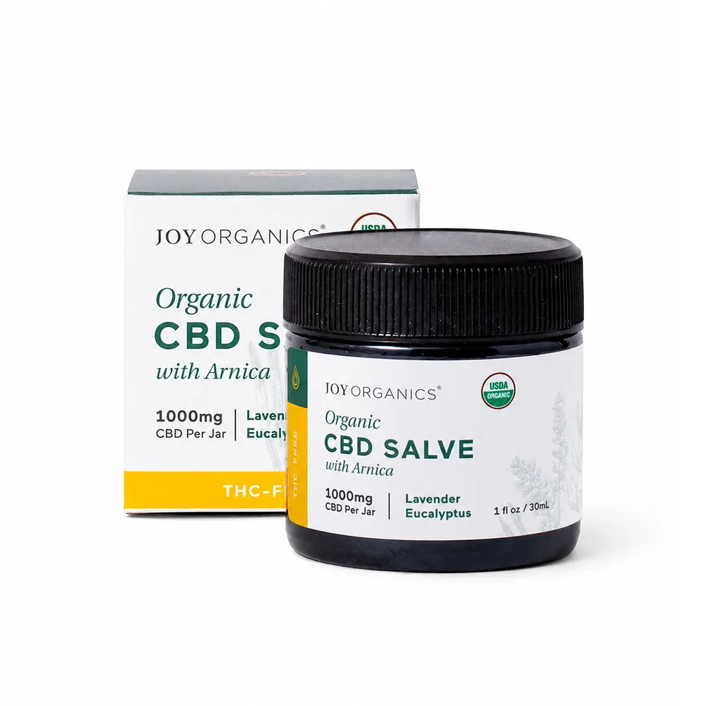 Joy Organics, Organic CBD Salve, Broad Spectrum THC-Free, 1fl oz, 1000mg CBD