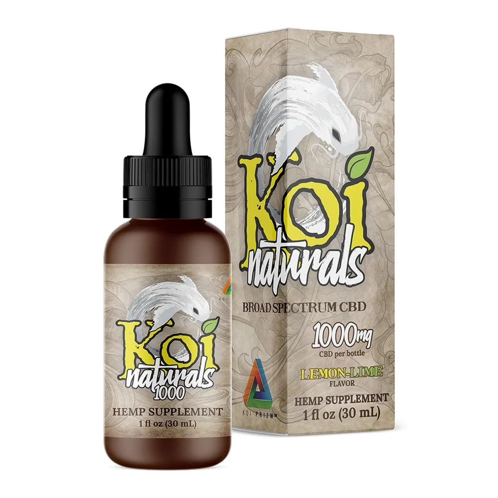 Koi CBD, CBD Oil Tincture, Broad Spectrum, Lemon-Lime, 1fl oz, 1000mg CBD