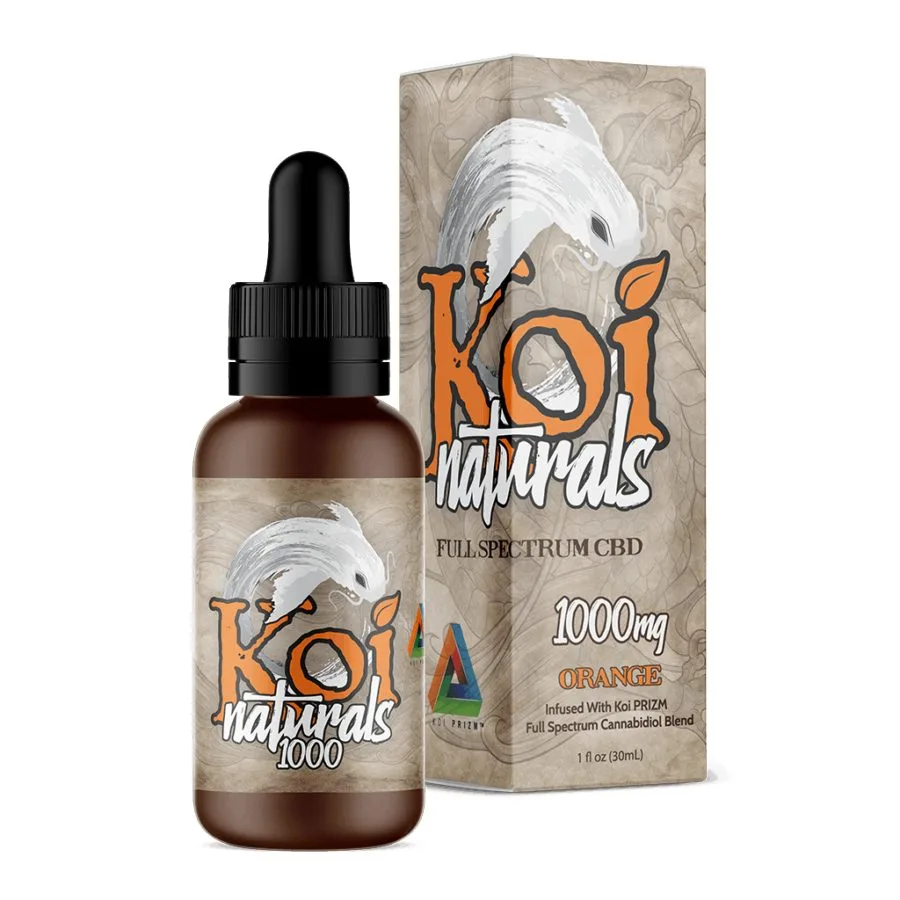 Koi CBD, CBD Oil Tincture, Broad Spectrum, Orange, 1fl oz, 1000mg CBD