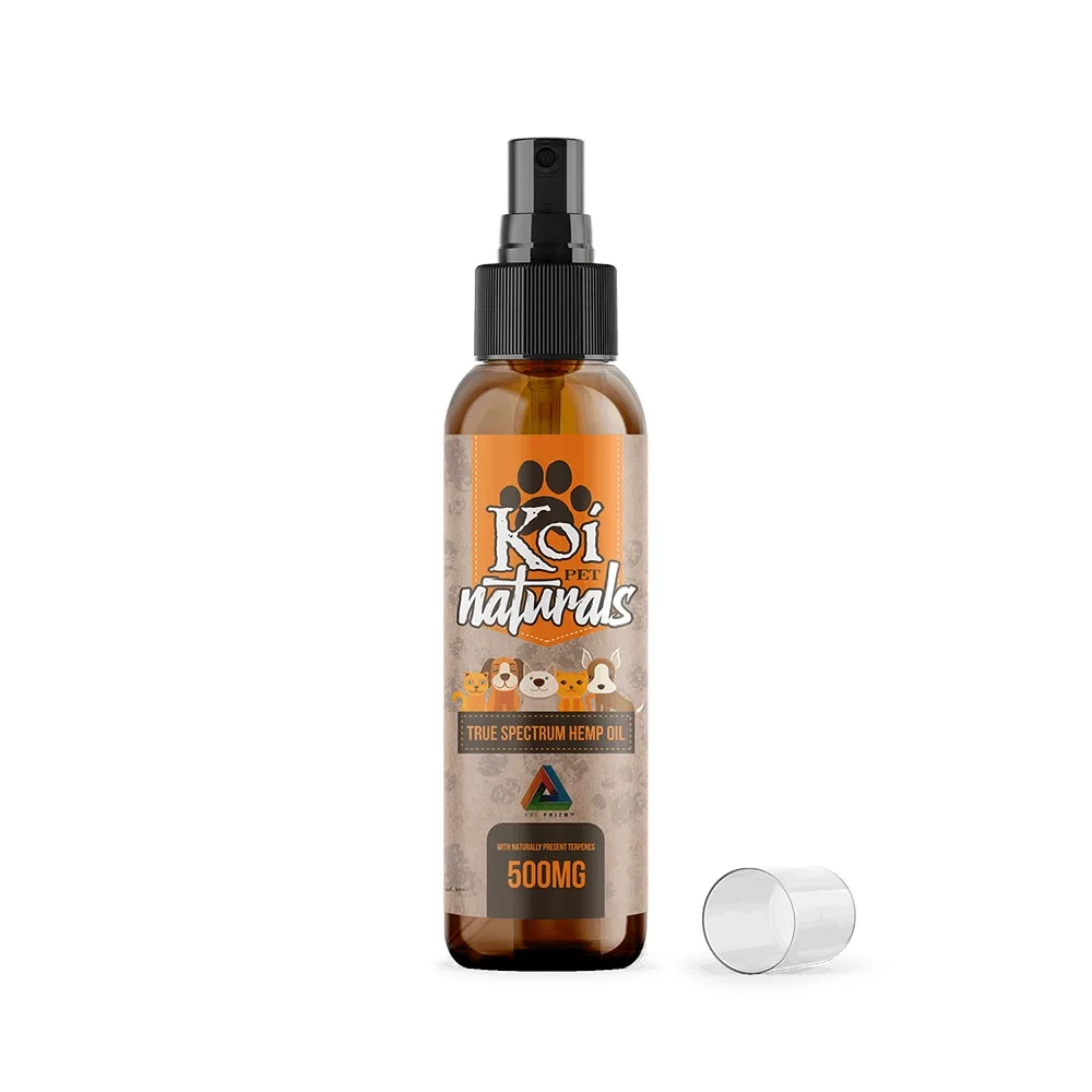 Koi CBD, Hemp Extract CBD Pet Spray, Broad Spectrum, 2fl oz, 500mg CBD