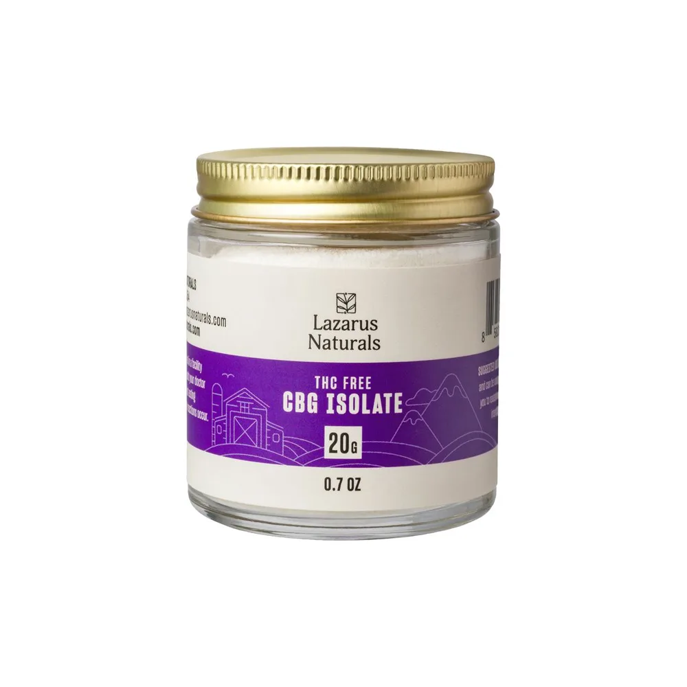 Lazarus Naturals, Bulk CBG Isolate, 20g CBG