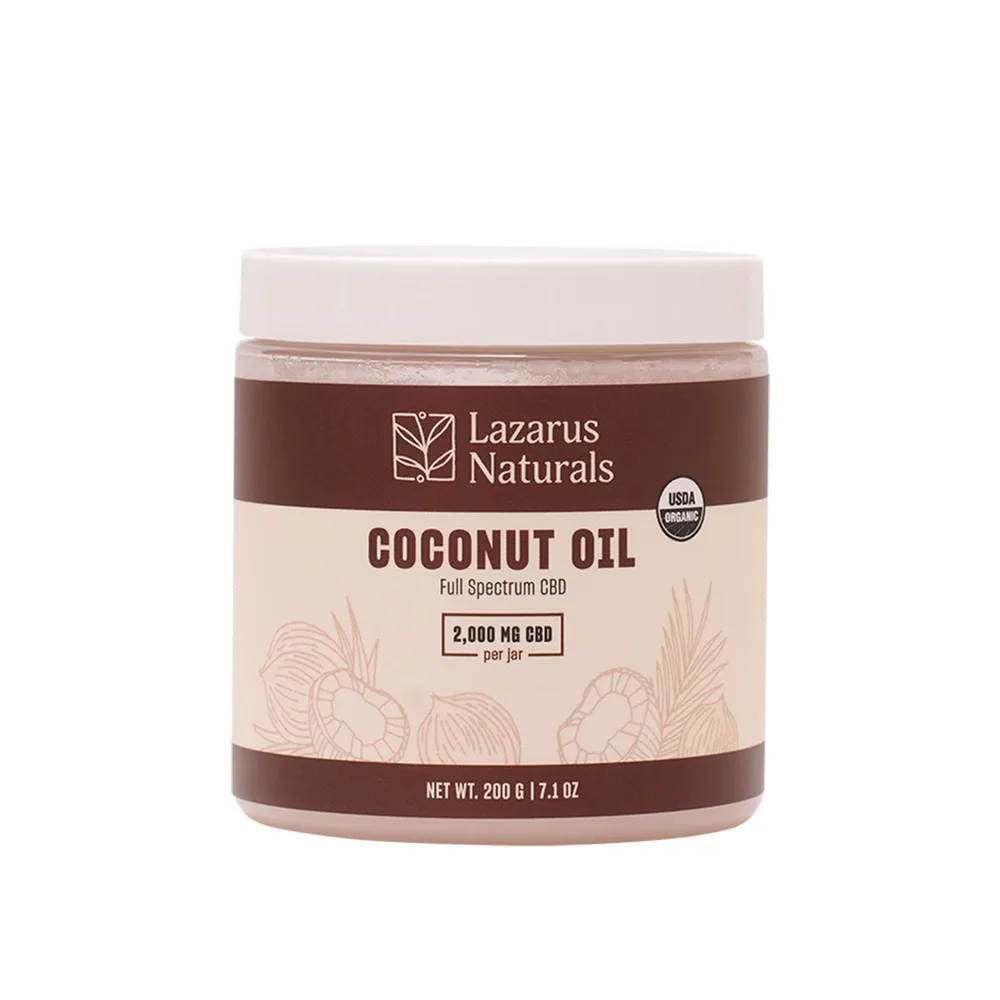 Lazarus Naturals, CBD Coconut Oil, Full Spectrum, 7.1oz, 2000mg CBD