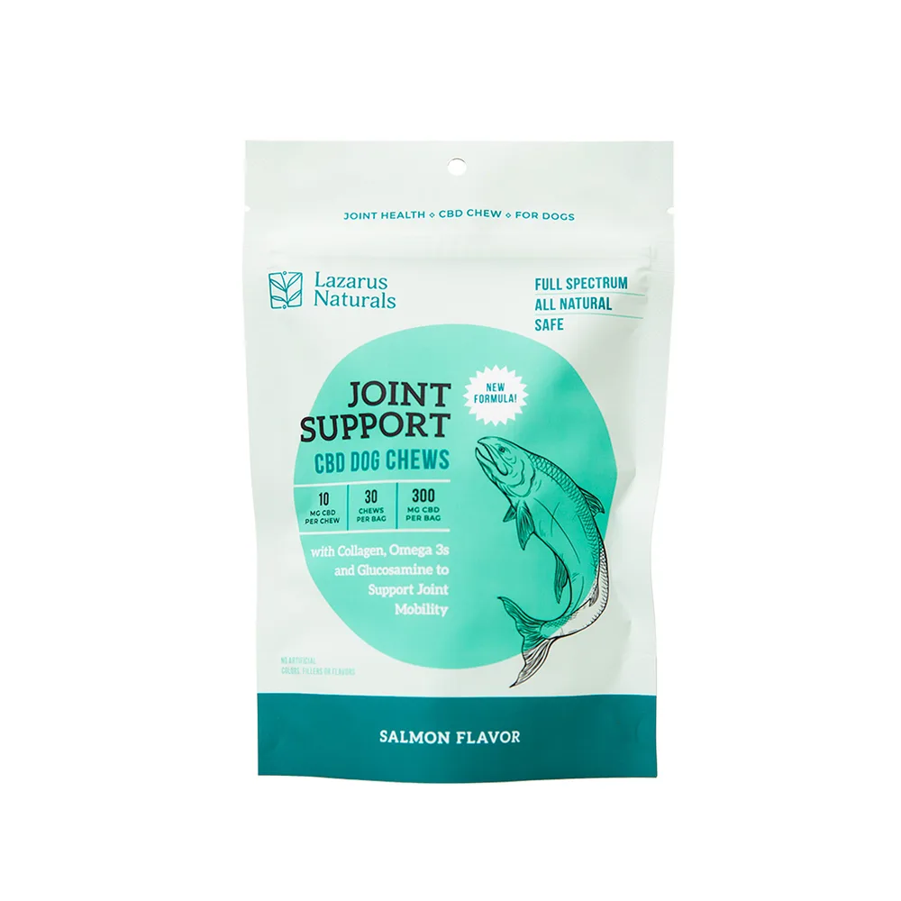 Lazarus Naturals, Joint Support CBD Dog Chews, Full Spectrum, 30ct, 300mg CBD