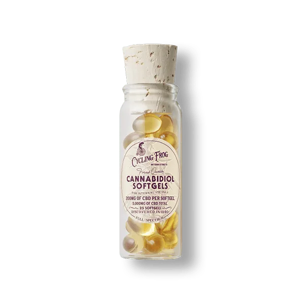 Cycling Frog, 200mg Full Spectrum CBD Softgels, 25ct, 5000mg CBD