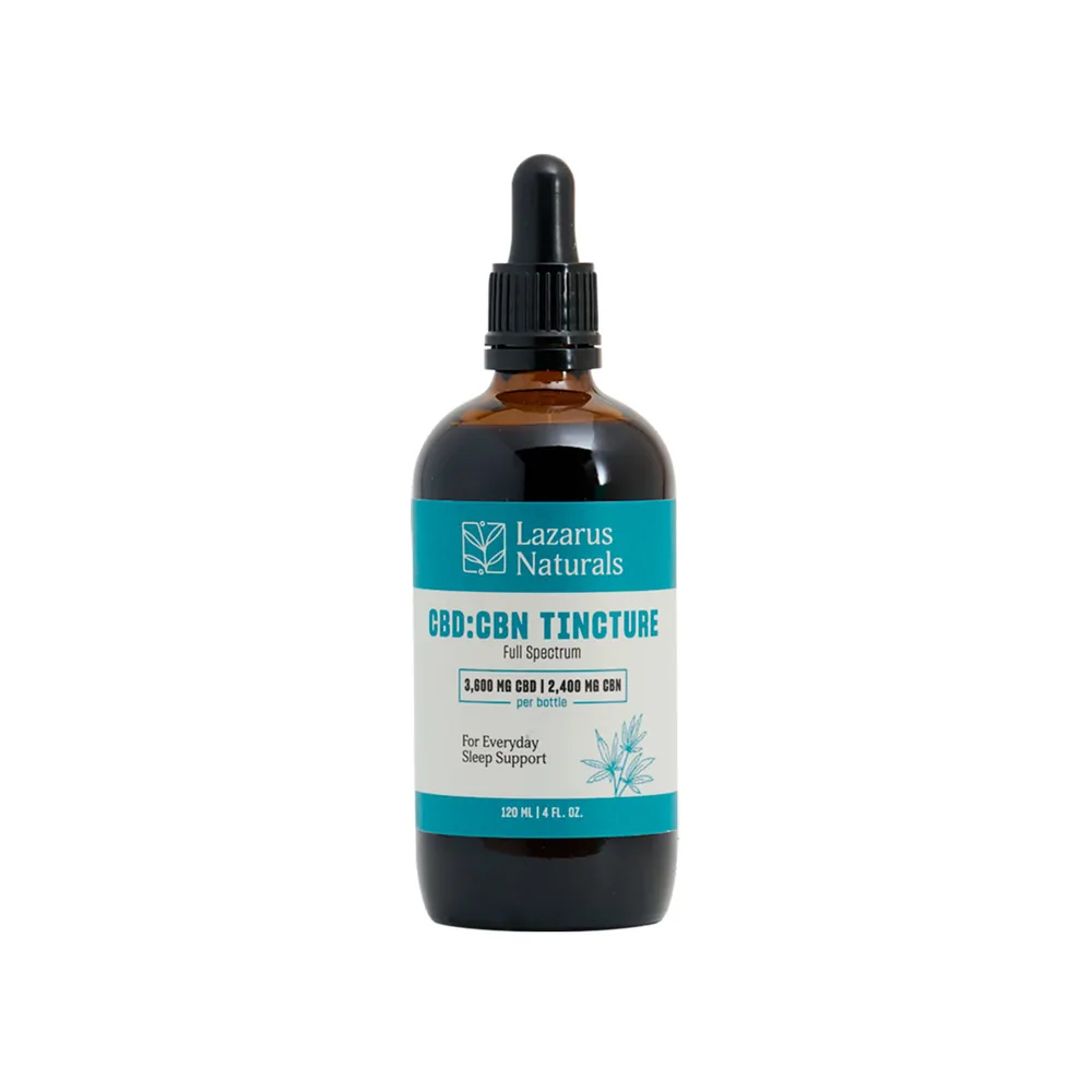 Lazarus Naturals, CBD Sleep Tincture, Full Spectrum, 4fl oz, 2400mg CBN + 3600mg CBD
