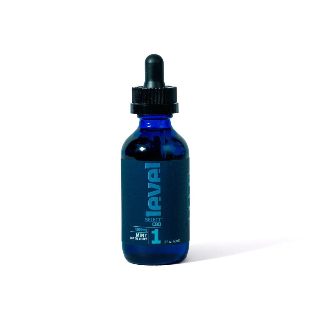Level Select CBD, LVL 1 Daily CBD Drops, Mint, Broad Spectrum THC-Free, 2fl oz, 1200mg CBD