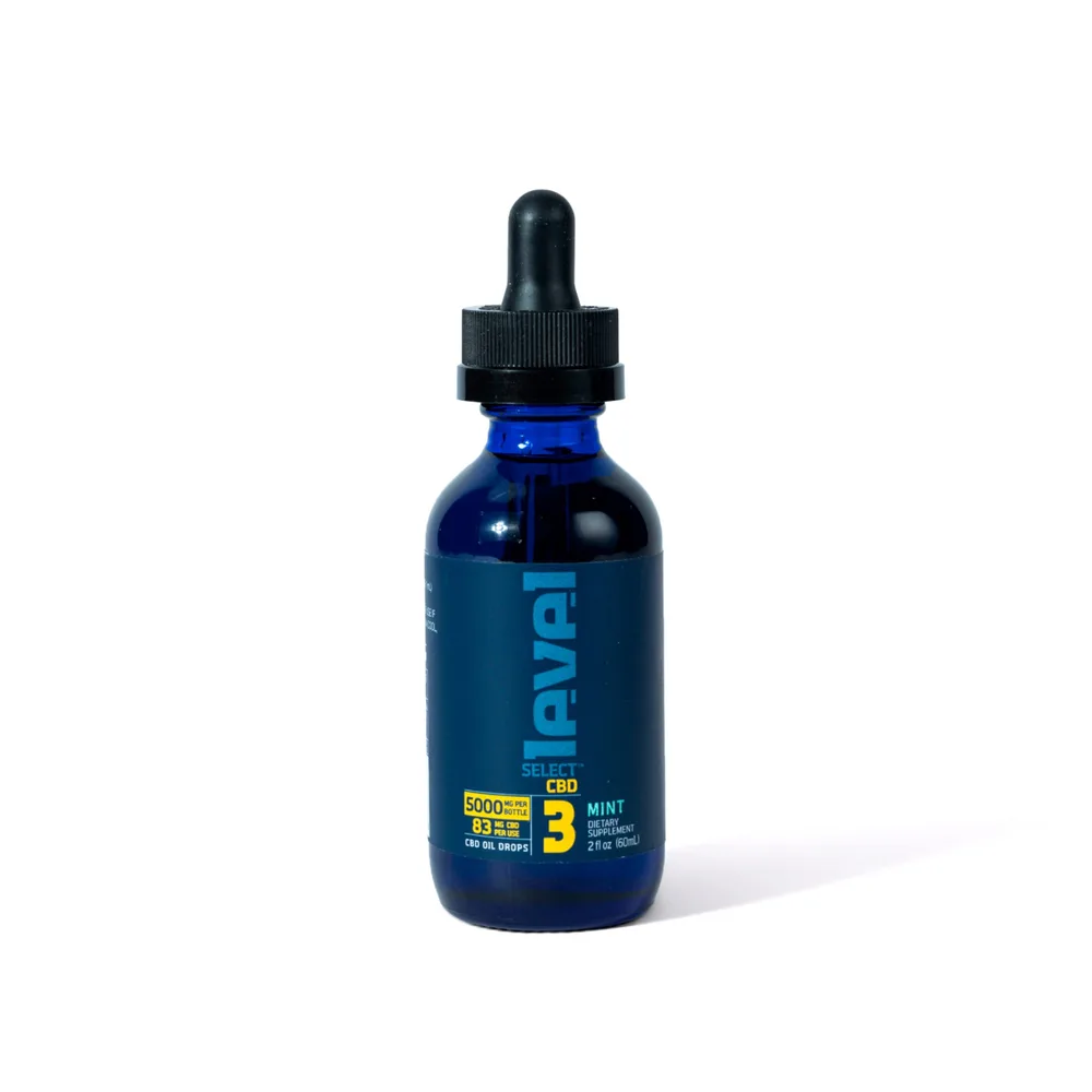 Level Select CBD, LVL 3 Daily CBD Drops, Mint, Broad Spectrum THC-Free, 2fl oz, 5000mg CBD