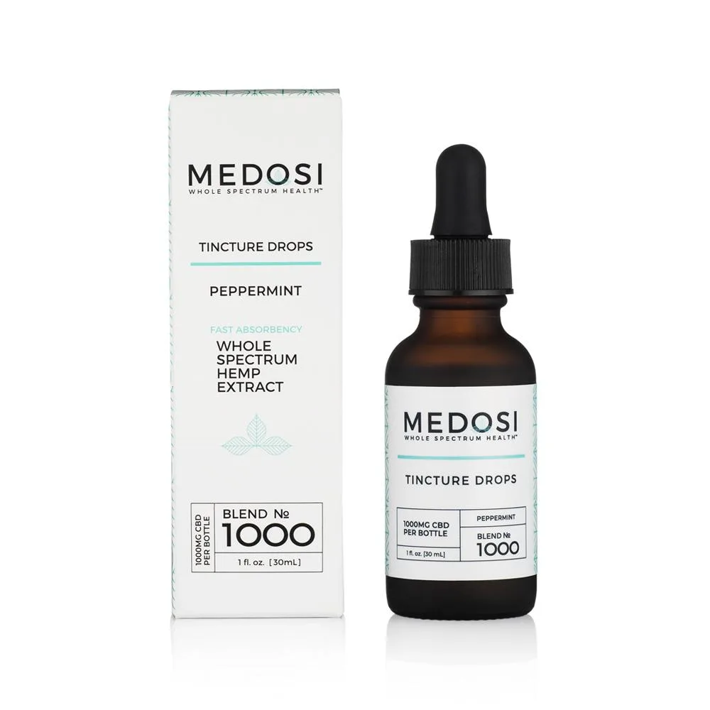 Medosi, CBD Oil Tincture, Full Spectrum, Peppermint, 1fl oz, 1000mg CBD