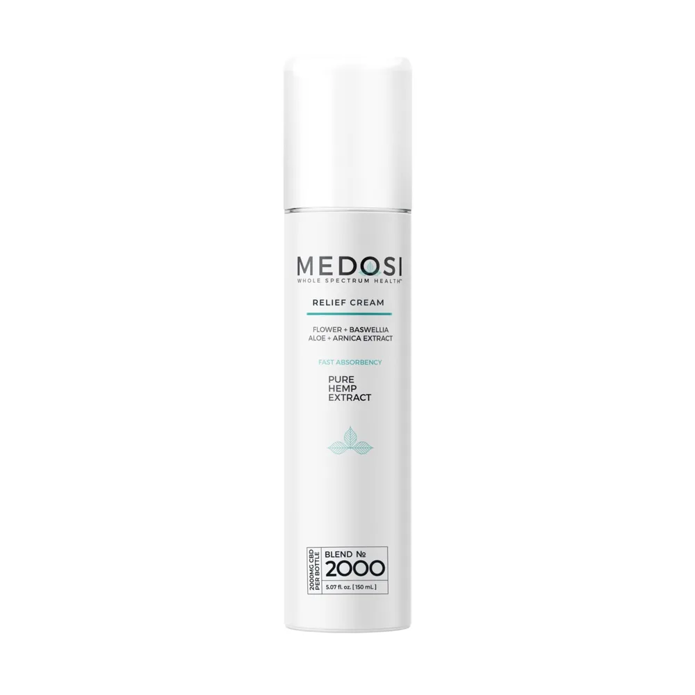 Medosi, CBD Relief Cream, THC-Free, 5.07fl oz, 2000mg CBD