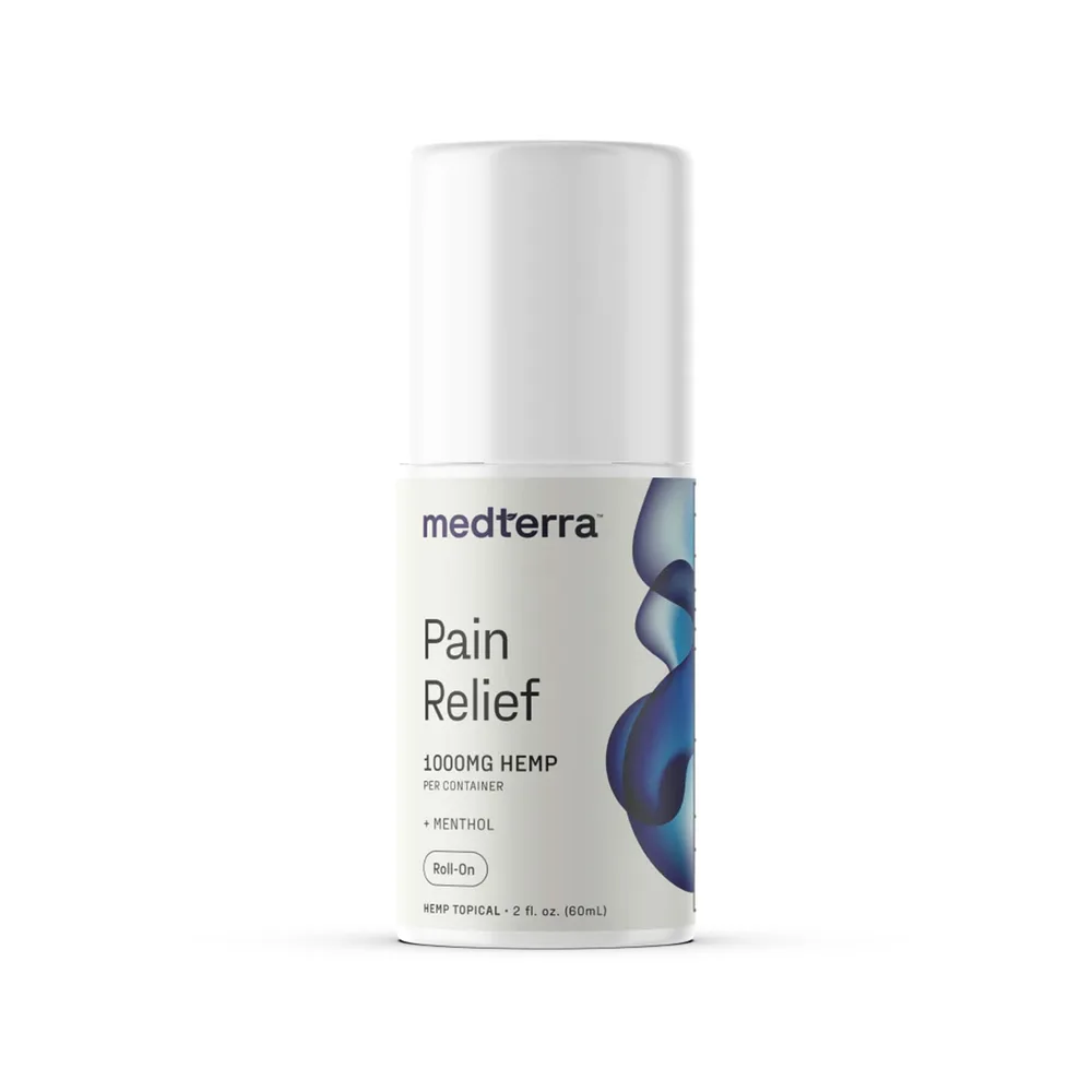 Medterra, Pain Relief CBD Roll On, Isolate THC-Free, 2fl oz, 1000mg CBD