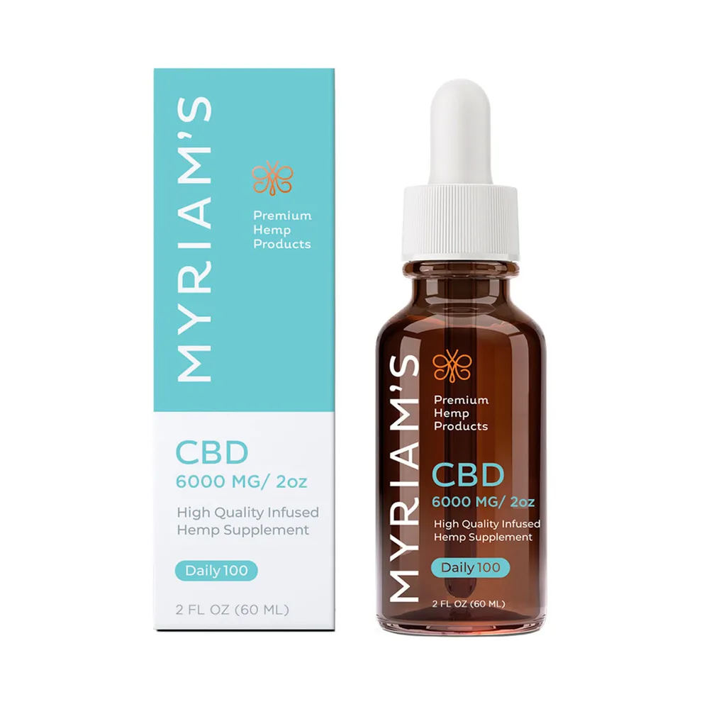 Myriam's Hemp, CBD Oil Daily 100, Full Spectrum, Olive, 2fl oz, 6000mg CBD
