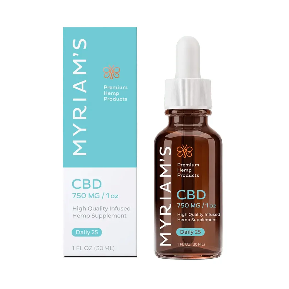 Myriam's Hemp, CBD Oil Daily 25, Full Spectrum, Olive, 1fl oz, 750mg CBD