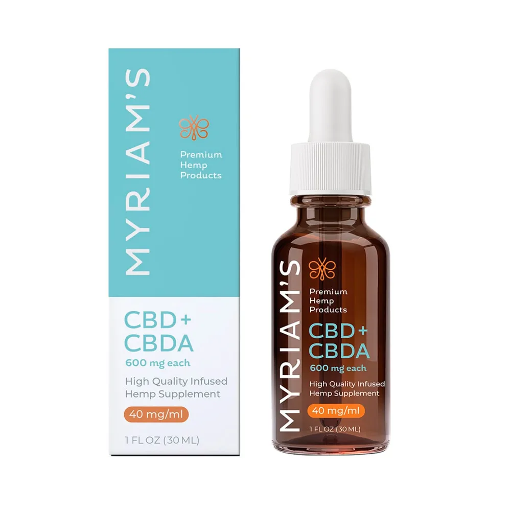 Myriam's Hemp, CBDA and CBD Oil, Full Spectrum, Olive, 1fl oz, 600mg CBDA and 600mg CBD